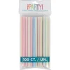 Striped Plastic Straws (100 PACK)
