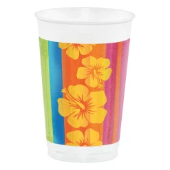 Sunset Stripe Plastic Cups 16 oz (8 PACK)