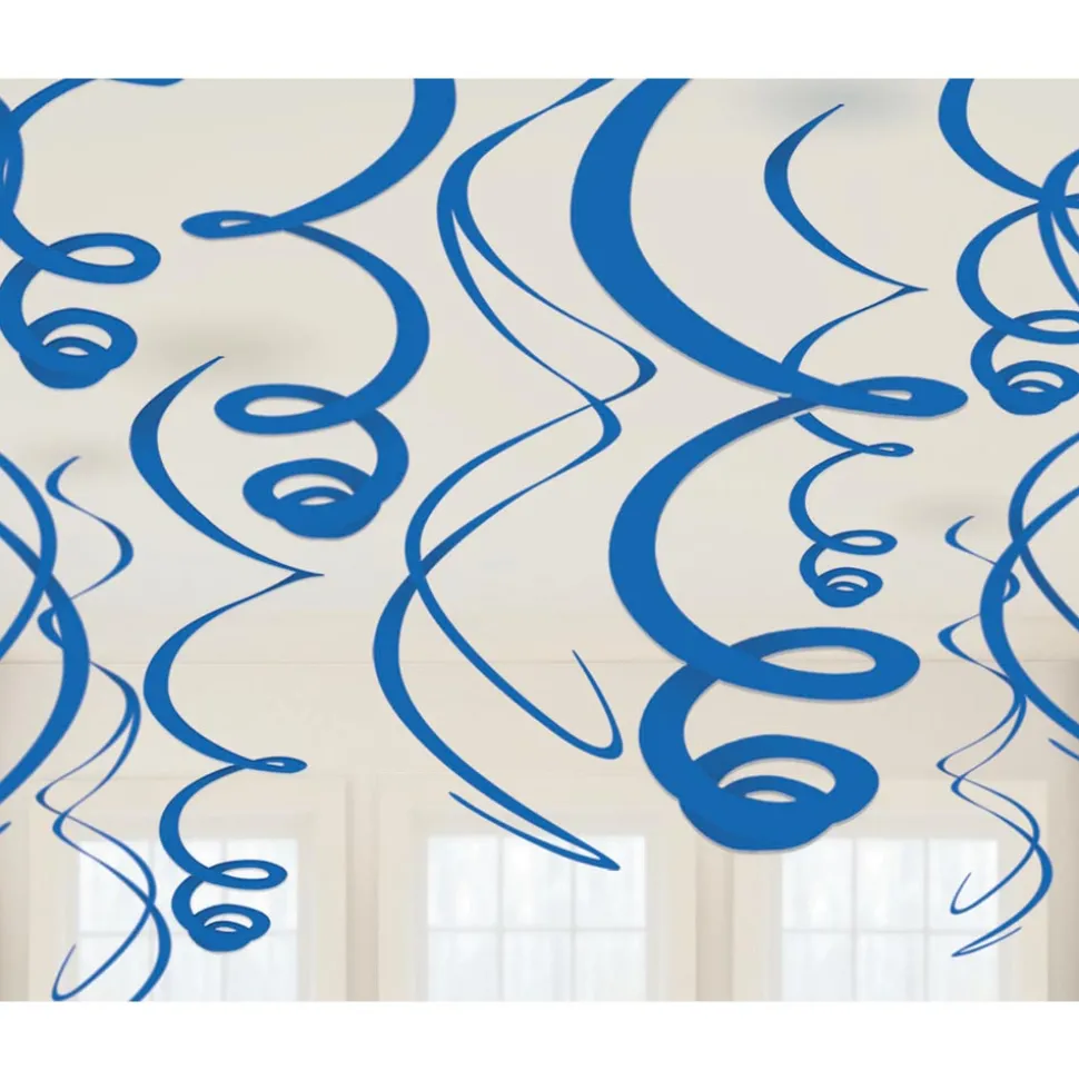 Swirl Decorations Blue 22" (12 PACK)