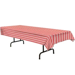 Table Cover - Red & White Stripe 54" x 108" (EACH)