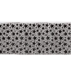 Table Skirt - Silver With Black Stars 30" x 14' (EACH)