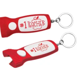 #1 Teacher Flashlight Keychain 3" (EACH)