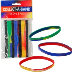 Tie Dye Rubber Wristband Assortment (3 PACK)