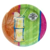 Tropical Drink Paper Plates 6-7/8" (8 PACK)