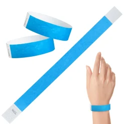 Tyvek Paper Wristbands - Blue 3/4" (500 PACK)