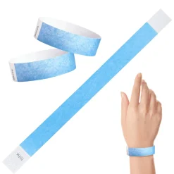 Tyvek Paper Wristbands - Light Blue 3/4" (100 PACK)