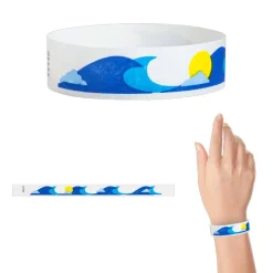 Tyvek Paper Wristbands - Ocean Wave 3/4" (500 PACK)
