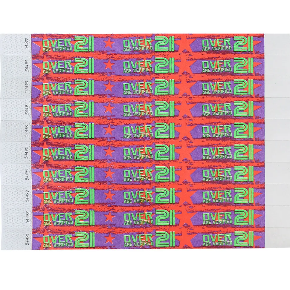 Tyvek Paper Wristbands - Over 21 3/4" (500 PACK)