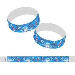 Tyvek Paper Wristbands - Patriotic 3/4" (500 PACK)