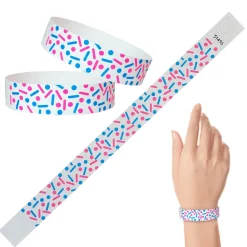 Tyvek Paper Wristbands - Sprinkles 3/4" (500 PACK)