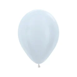 White Pearlized Latex Balloons 5" (100 PACK)